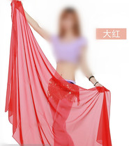  Belly dance Gauze Dance practice Gauze Silk scarf Big hand yarn Throw yarn Veil Chiffon