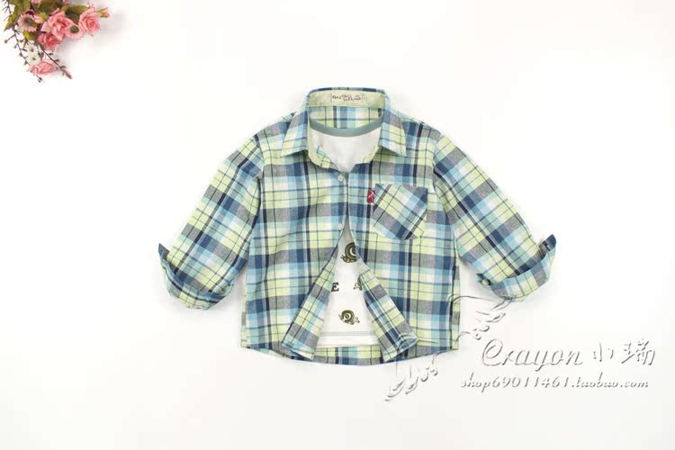 Chemise enfant à manche longue en coton - Ref 2083854 Image 99