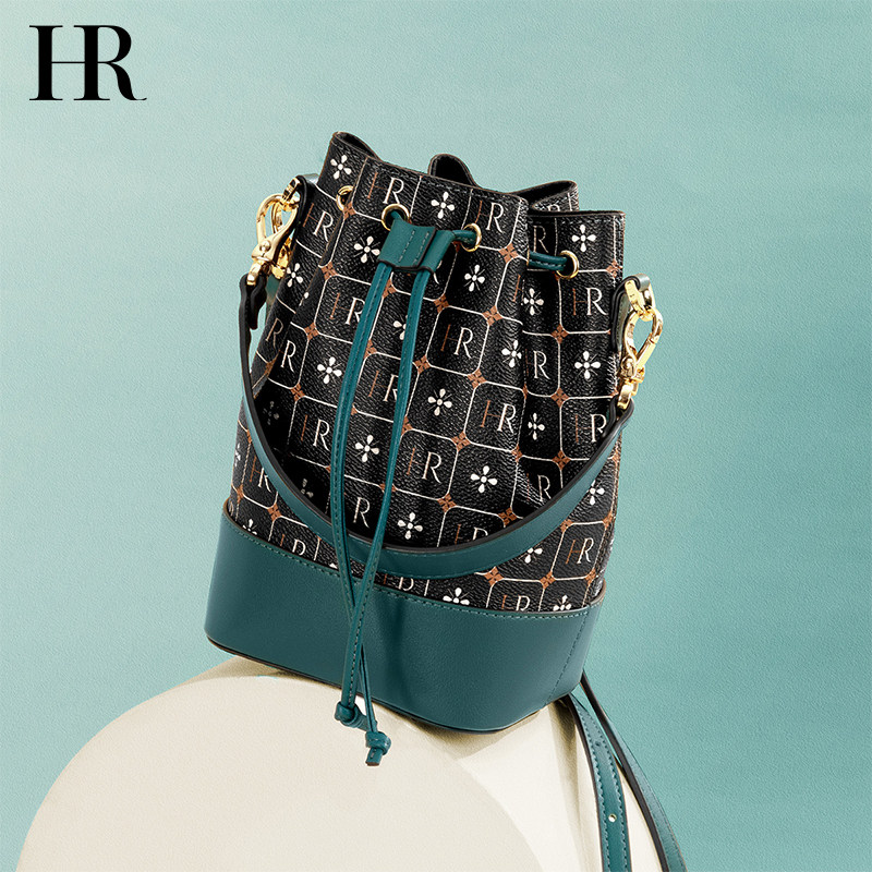 HR Herlena bucket bag 2022 Summer style Fashion Small Bag Casual 100 lap single shoulder diagonal satchel with light lavish bag wave