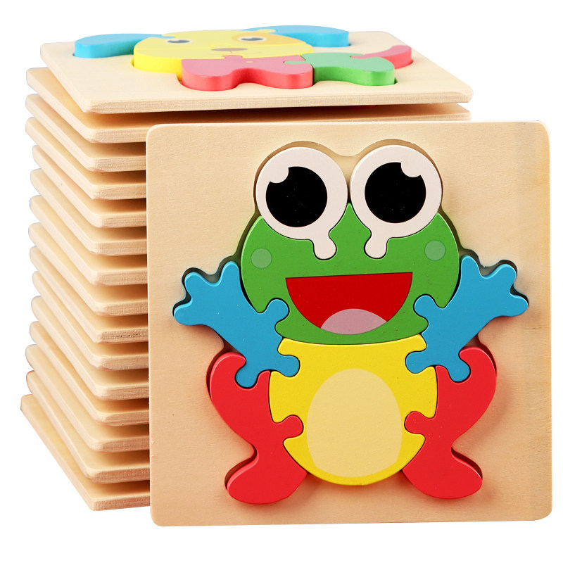Large Number Children Puzzle Puzzle Jigsaw Wood Early Education Toys 1-2 Year Old 3 Baby Boy Young Children Wisdom Development Building Blocks-Taobao