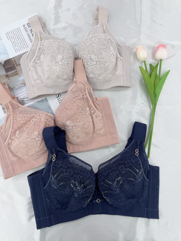 Plastic Cube 2305 Women's Thin Bra for Summer, Anti-Sagging, Adjustable, with Side Support