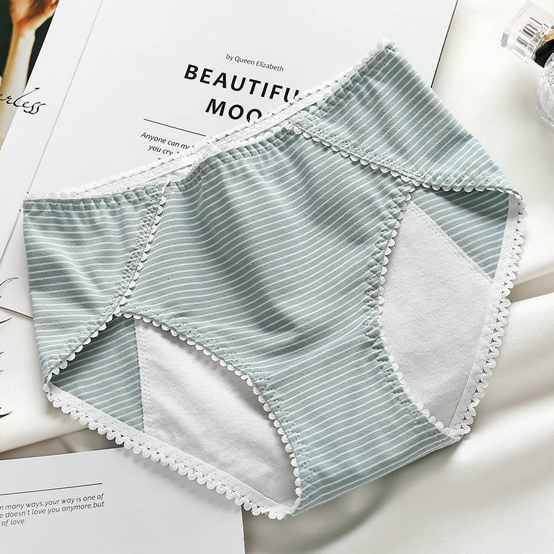 Large size underpants woman fat mm medium-high waist menstrual physiological pants pure cotton breathable waterproof cloth sanitary pants thin summer anti-leakage