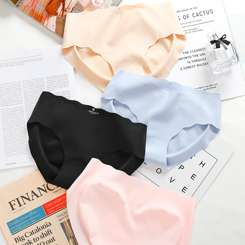 Ice wire trace breathless air-sensitive underwear thin low waist button lady's triangle