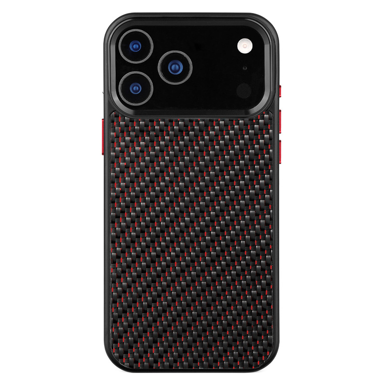 Carbon Fiber Diagonal Weave Metal iPhone Case