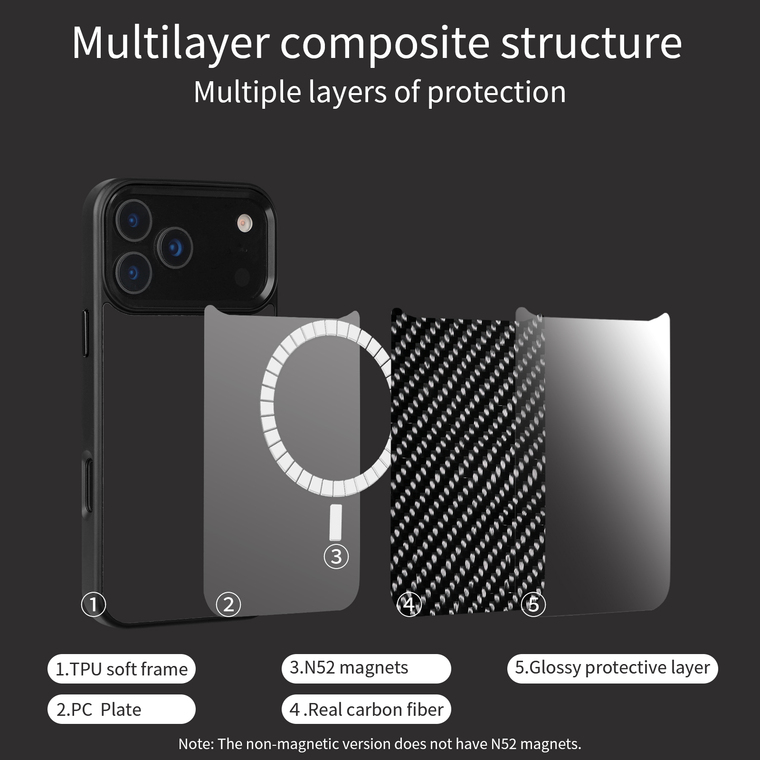 Carbon Fiber Diagonal Weave Metal iPhone Case