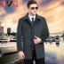 Yalu nam mùa thu và mùa đông trung niên cha áo len dài nam giản dị áo len cashmere ao khoac nam Áo len