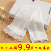 Summer sun protection sleeves womens anti-UV ice cuff armguard arm ice silk sleeves thin lace drive long-style gloves