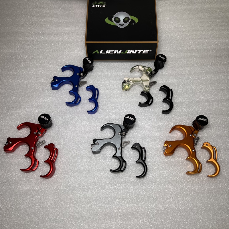 Alien Uv Grip Release Device New Model Compound Bow Dual-Purpose Bow Grip Release with Three-Finger and Four-Finger Trigger, Includes Wrench and Safety Lanyard