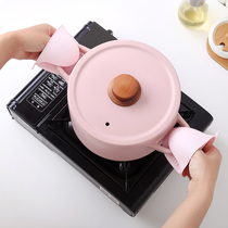Silicone insulation baking anti-scalding clip microwave oven hand clip kitchen thickened heat-proof and high-temperature resistant gloves