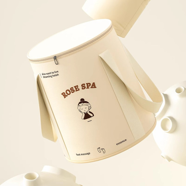 Foot bath bucket portable household foot bath bag bag over calf heightened deep bucket foot bath basin insulation health care foldable