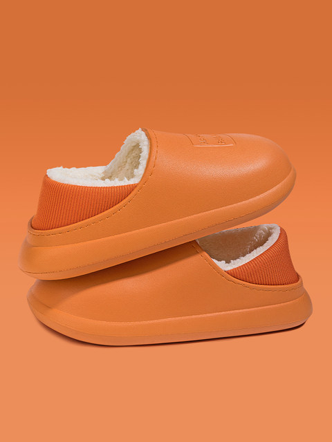 Cotton Slippers for Women, Winter Style, Indoor and Outdoor, Waterproof and Non-Slip, Couple Plush Cotton Slippers, Men's Winter 2022 New Style