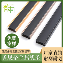 Aluminum alloy line integrated wall panel seams strip bigul strip biking character metal line bamboo and wood fiber decorative strips
