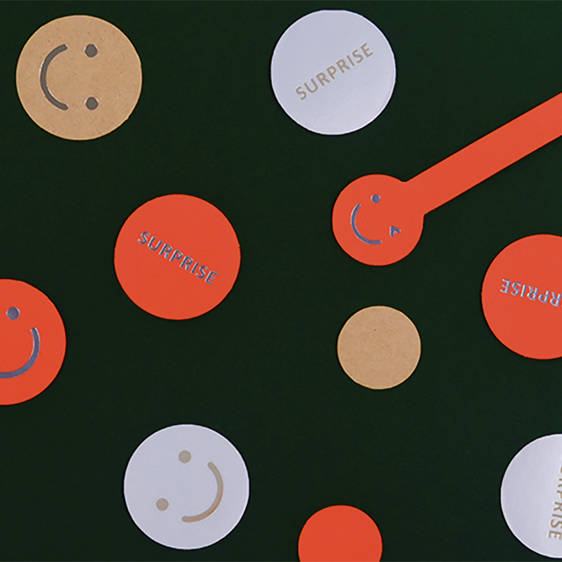 PaperPlay- smiley face closure adhesive sticker Christmas blessing creative wrapping bag decoration DIY