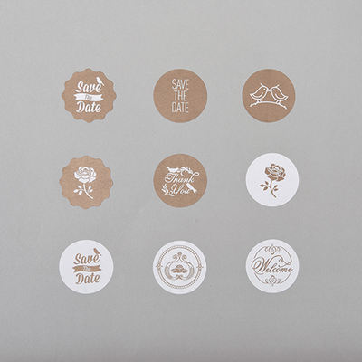 【 In Stock 】PaperPlay envelope seal with golden circular self-adhesive stickers