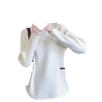 Pregnant womens bottoming shirt 2024 new autumn and winter half turtleneck top small knitted sweater to wear outside and keep warm inside