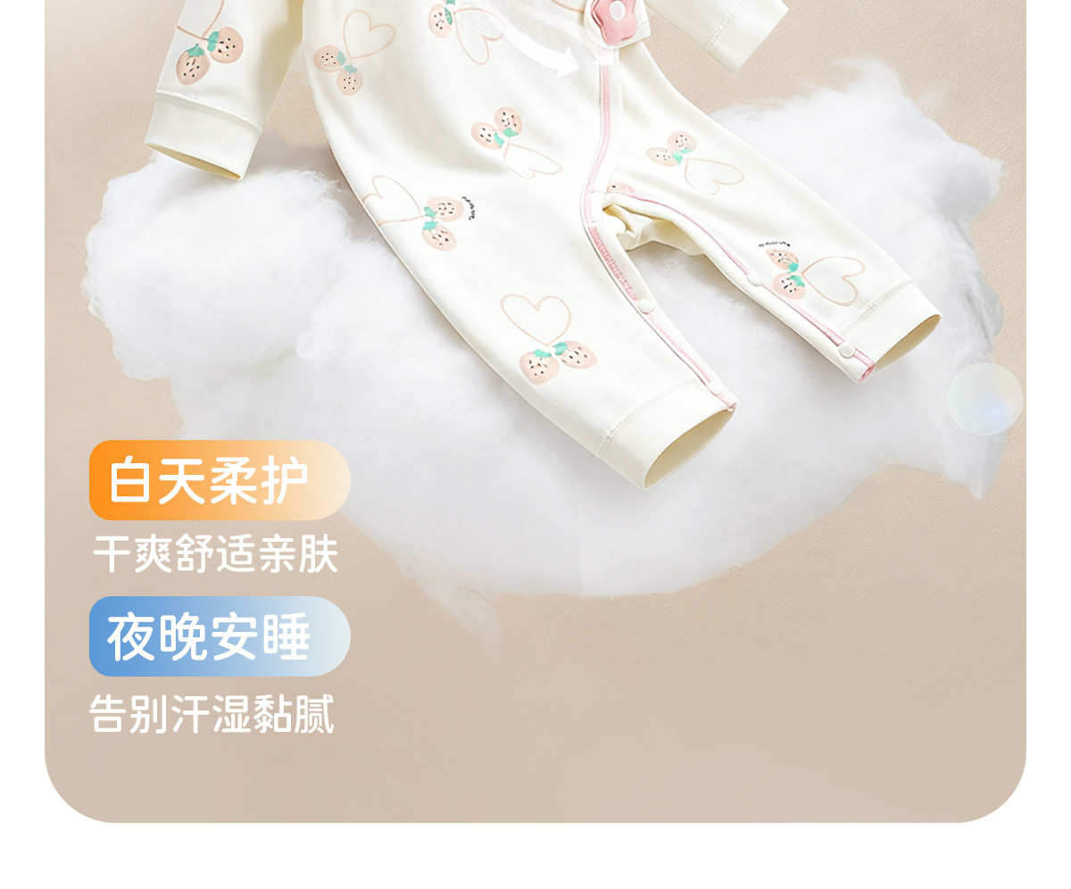 JQ婧麒婴儿衣服秋装连体衣纯棉春秋宝宝爬服内衣新生哈衣长袖超萌 — 16