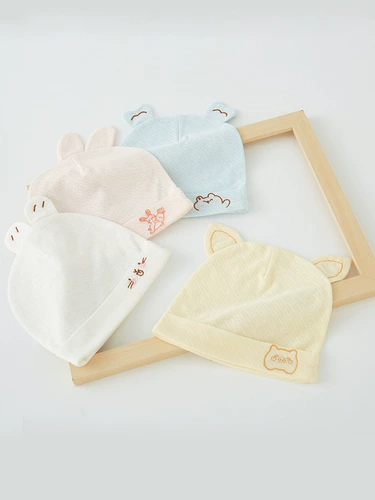 Детская летняя осенняя хлопковая шапка для раннего возраста для новорожденных, 0-3 мес.