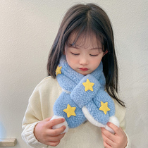 Childrens scarf autumn and winter girls and boys Korean version children infants baby girls plush warm scarf autumn and winter.
