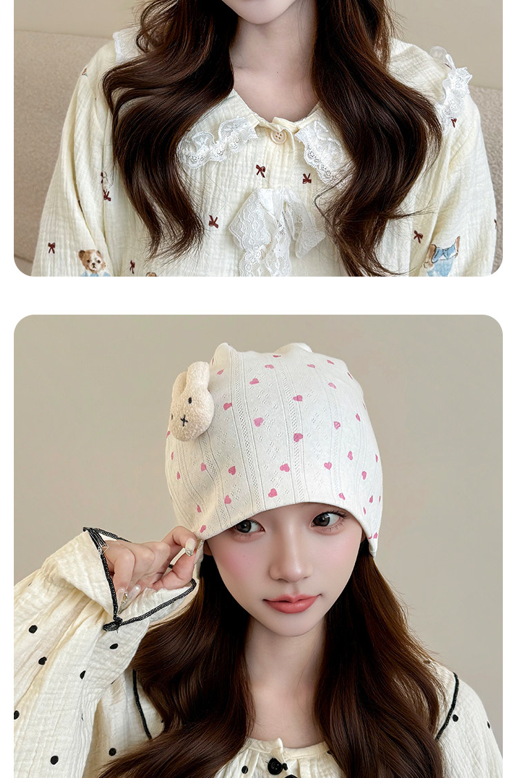 Jq Jingqi [Breathable] Summer Thin Cotton Maternity Hat Windproof and Warm Postpartum Headscarf Headband Maternity Hat — 16
