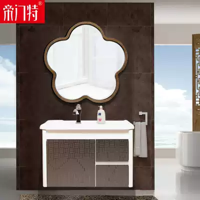 Wall-mounted cosmetic mirror porch decorative mirror solid wood wall-mounted vanity mirror bedroom bathroom mirror dressing room plum blossom mirror