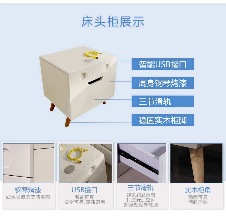 Nội thất đôi Tiger Giường đơn giản hiện đại Phòng ngủ chính 1,8 mét tiết kiệm 1,5m Giường đôi đa năng 15ZN2 - Giường giường giá rẻ