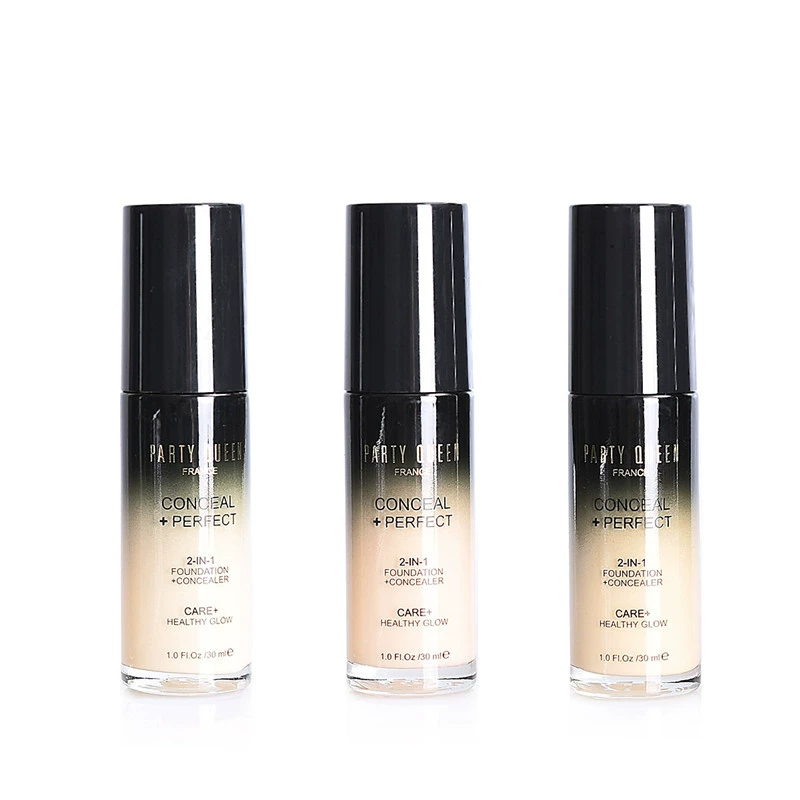 Concealer Foundation không phải là dễ dàng để loại bỏ trang điểm và giữ ẩm trang điểm khỏa thân tự nhiên kéo dài sáng kem nền da phan nuoc