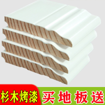 Skirting board bamboo color white color fir floor foot line wood floor bamboo floor foot line piano paint waterproof