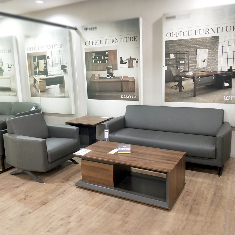 Weihao Furniture Simple Modern Boss Manager Office Reception Sofa Reception Sofa Negotiation Sofa Tea Table