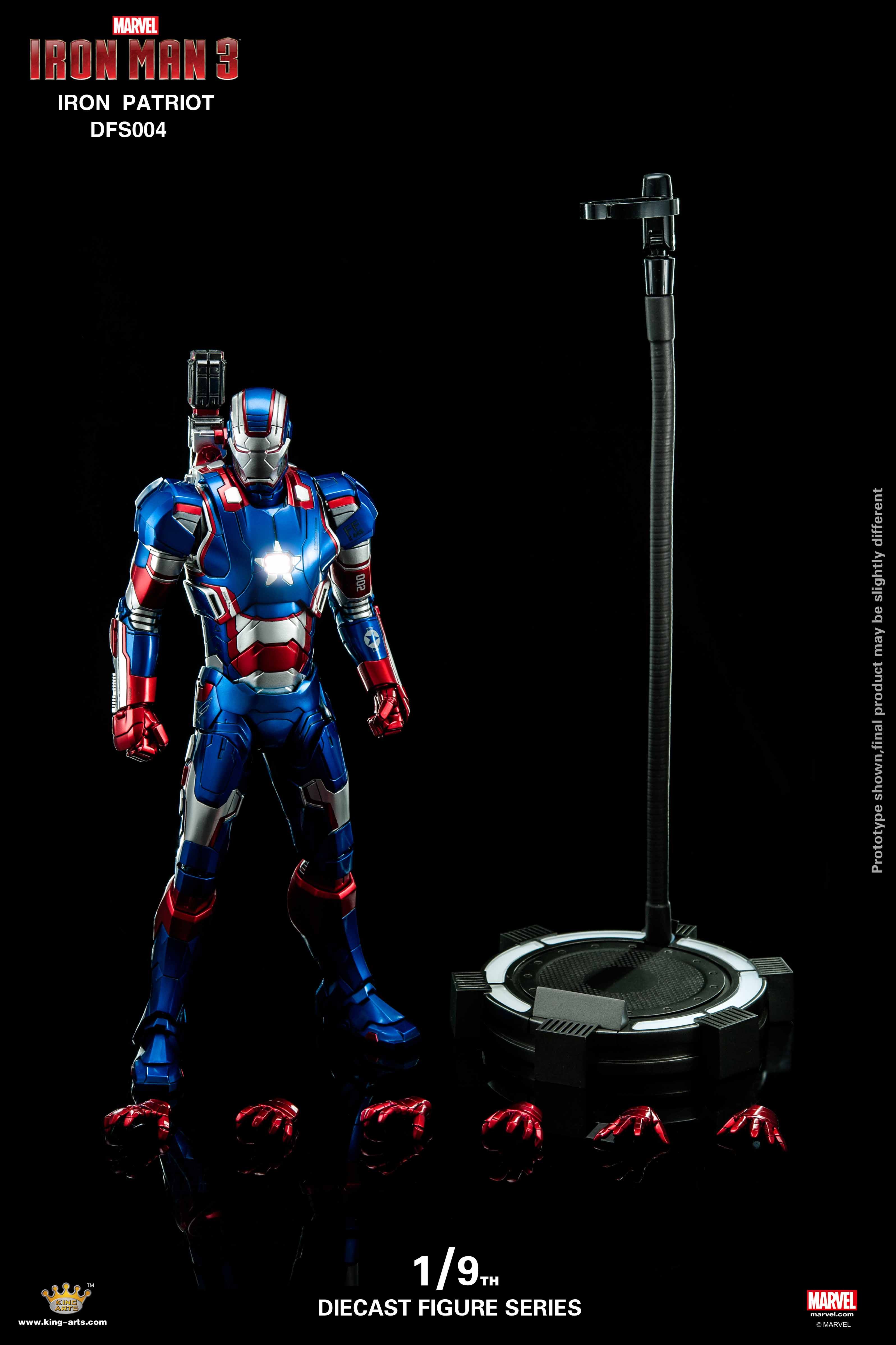 KingArts KA DFS004 1 9 Alloy Iron Man Patriot War Machine Movable New Spot