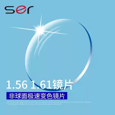 Shaner 1 56 1 61 anti-blue color-changing spectacle lens aspherical myopia lens ultra-thin with 2 lenses
