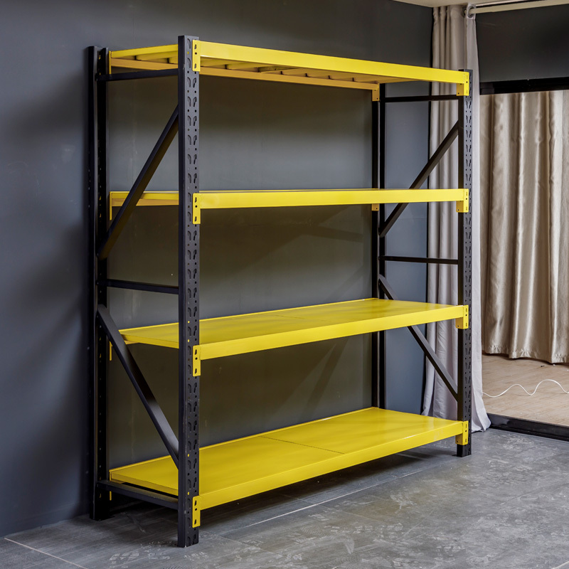Multi-Layer DIY Combination Thickened Storage Rack for Warehouse Storage, Heavy-Duty Load-Bearing Floor-Standing Iron Shelf