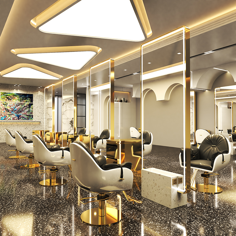 Net red new hair salon mirror table single-sided double-sided floor-to-ceiling simple fashion straightening mirror table Hair salon special mirror