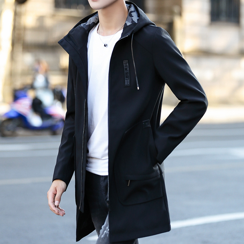 Мужская куртка NOWYOUNG, осенне-зимняя ветровка средней длины в корейском стиле, повседневная куртка плюс бархатный пух, хлопковая одежда бренда tide