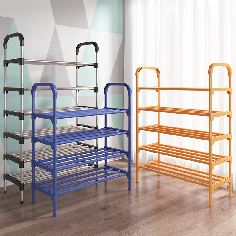 Simple shoe rack home economical small door storage artifact multi-layer dust-proof shoe cabinet dormitory rental house