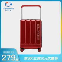 Travel Home Wide Drawbar Suitcase Fashion Den Case Aluminum Frame Men And Women 20 Inch Universal Wheel Pull Rod Case Suitcase