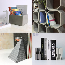 Cement bookframe storage box silicone mold concrete large bookshelf table top ornament artifact home storage finishing box