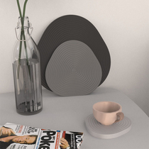 Circle tree pattern tray silicone mold clear water concrete coaster tea tray cement industrial wind ornament silicone mold