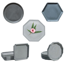 Cement tray silicone mold place tray candle holder tray ornament round pallet mold concrete magnesium clay industrial wind