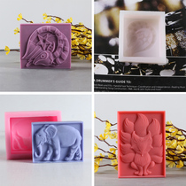 Handmade soap fox sheep elephant dragon phoenix gypsum essential oil soap box soap handmade diy breast milk soap silicone mold