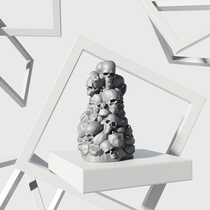 Skull candle silicone mold homemade creative candle Halloween spoof candle combination scented candle mold