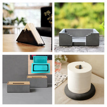 Yamagata tissue box drawer box cement silicone mold home ornament roll paper square gypsum concrete mold
