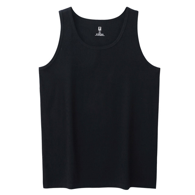 Fat Brother Summer Sweat Vest Men's Loose Bottoming Round Neck Tight Solid Color Solid Vest P912B060102