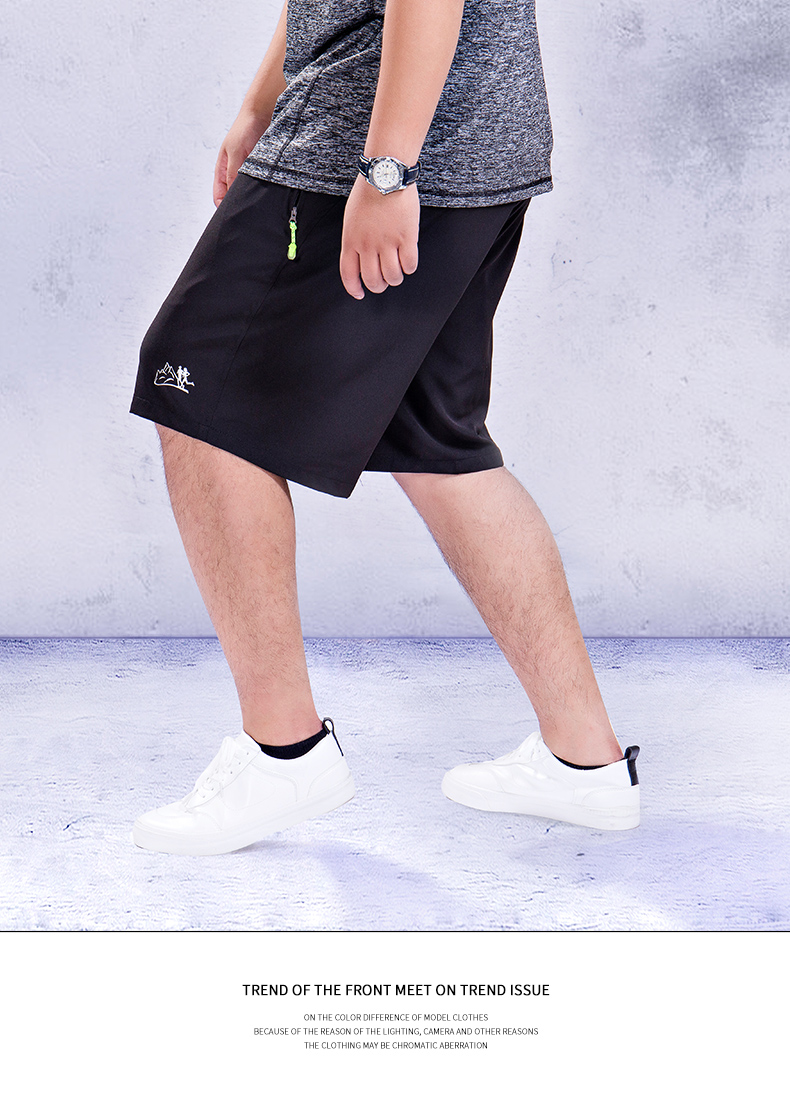 7 mùa hè 8 quần short thể thao 9 phần mỏng ống lỏng thẳng cộng với phân bón XL chất béo quần nam 5 quần 5X mã 6 - Quần short quần lót nam thun lạnh