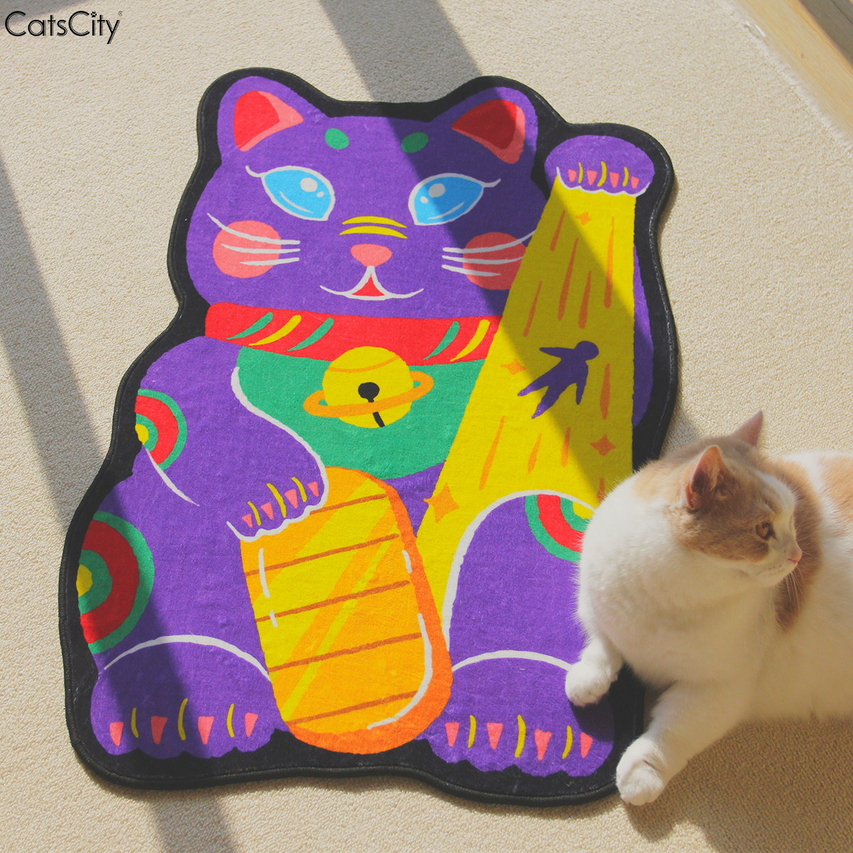 CatsCity originally designed recruit cat cat cat carpet carpet imitating cashmere doormat mat absorption anti-skid cartoon cat