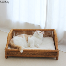 CatsCity Original pure hand-made fuji cat bed grabbing four seasons of common cool cat nest cat summer sofa