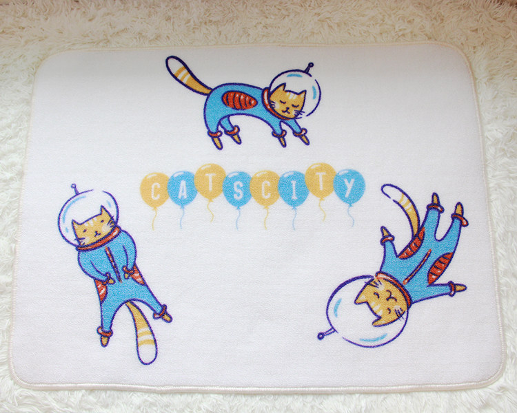 CatsCity's Homemade Cat Space Cat Coastronaut Mat CatsCity Non-slip Mat Mat Carpet
