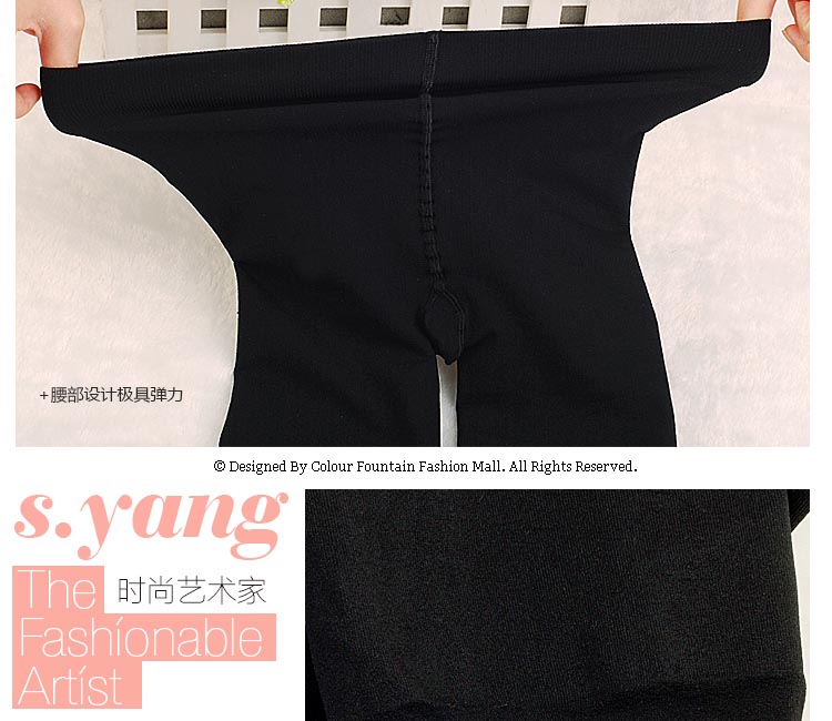 2 dày 380D mùa thu và mùa đông nhung màu lông chống móc lụa ấm chân mỏng nữ chân romper vớ tất lót lông