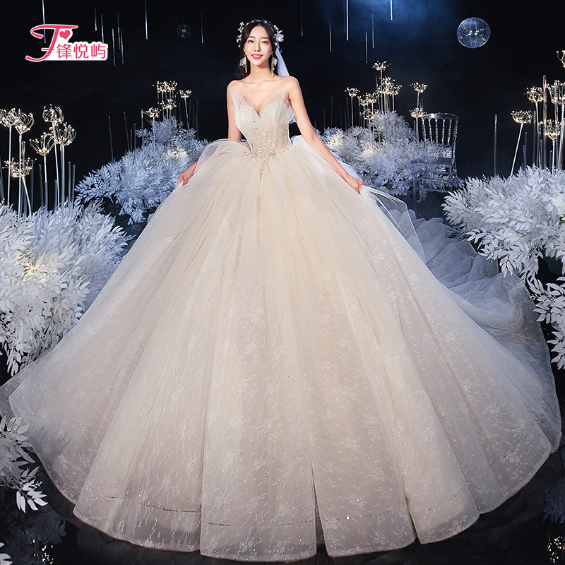 Tube top for bride, starry sky, 2021 collection, new collection, suitable for teen Tube top for bride, starry sky, 2021 collection, new collection, suitable for teen