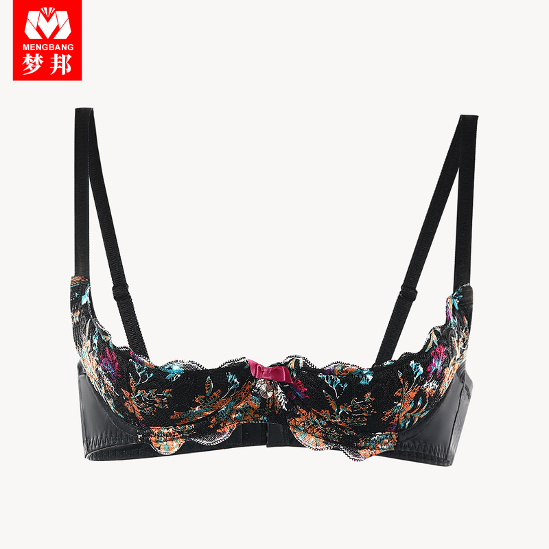 Valentine's Day Gift for Girlfriend: Lingerie, Quarter Cup, Exposed Breast Pads, Breast Support, Push-Up Bra, Bra