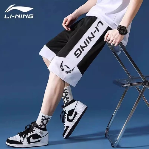 Li Ning, баскетбольные летние тонкие быстросохнущие шорты, спортивные штаны, размер, свободный крой, в американском стиле